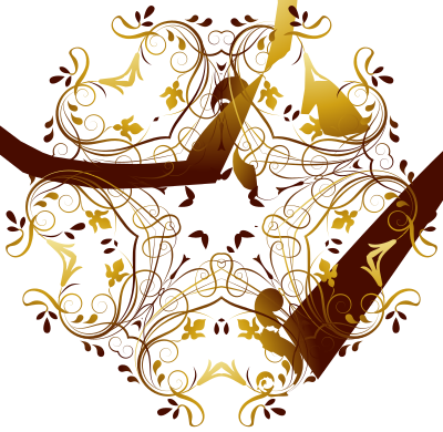 Flourishy Floral Design 5 clipart