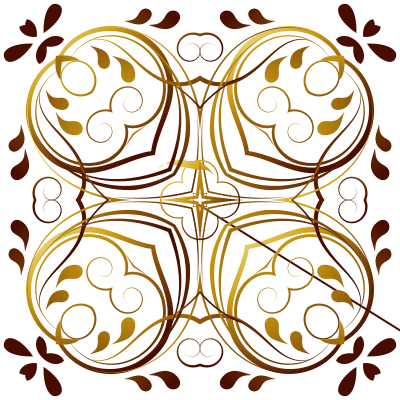 Flourishy Floral Design 6 clipart