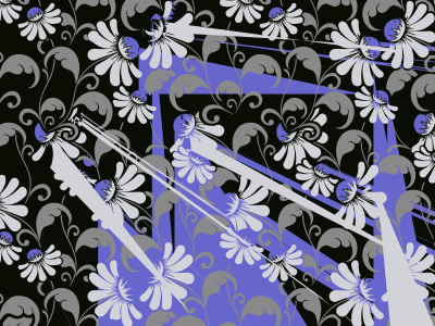 Flourishy Floral Pattern Background clipart