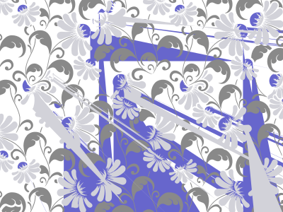 Flourishy Floral Pattern Background No Background clipart