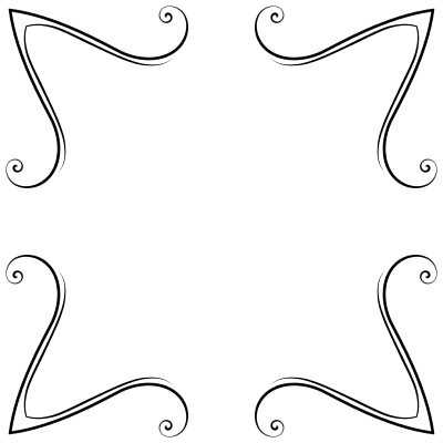 Flourishy Frame Line Art 10 clipart