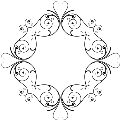 Flourishy Frame Line Art 4 clipart