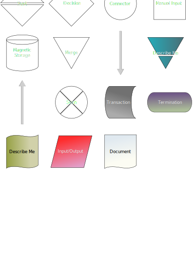 Flowchart symbols clipart