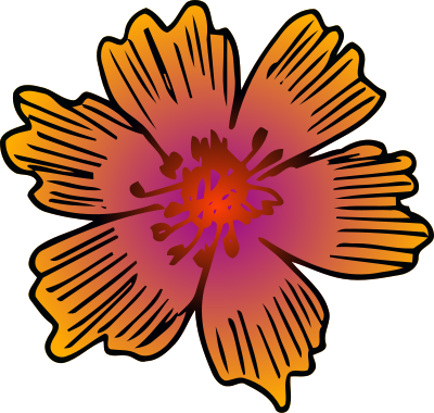 Flower 195 (colour) clipart