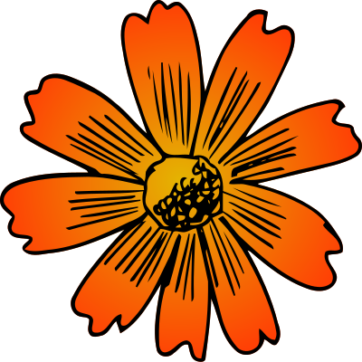 Flower 197 (colour) clipart