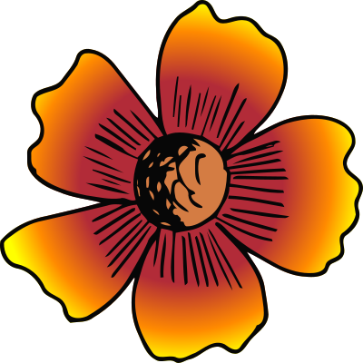 Flower 198 (colour) clipart