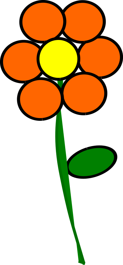 Flower 3 orange clipart
