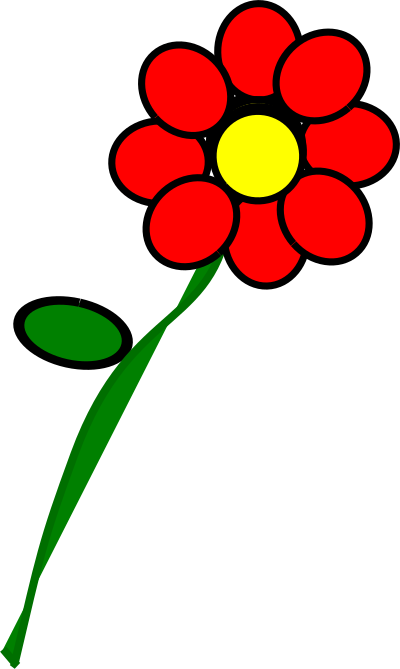 Flower 4 red clipart