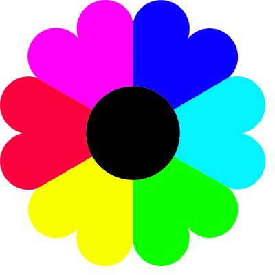 Flower 7 colors clipart