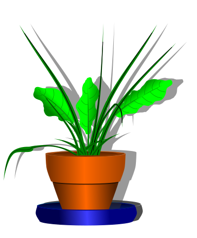 Flower and flowerpot clipart