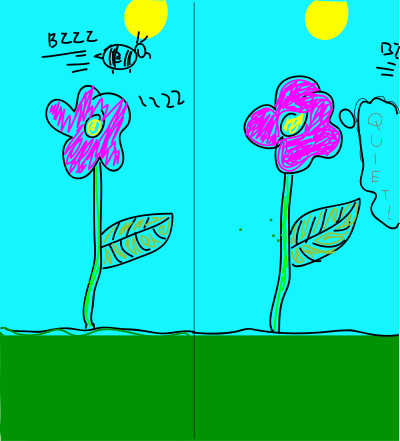 Flower Bee Comic clipart