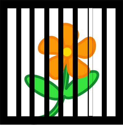 Flower Behind Bars clipart