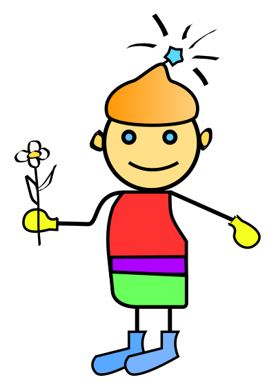 Flower boy clipart