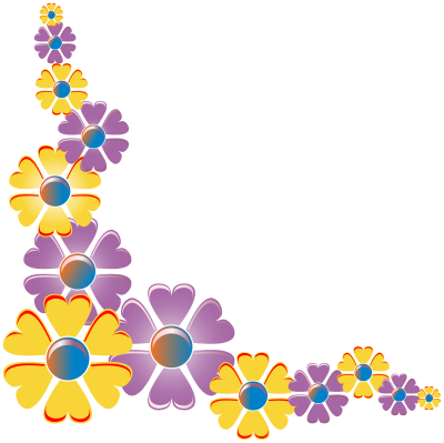Flower Corner Variation clipart