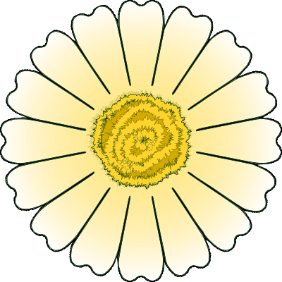 Flower Daisy 16 petal clipart