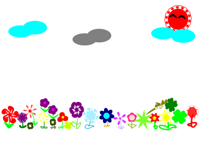 Flower field clipart