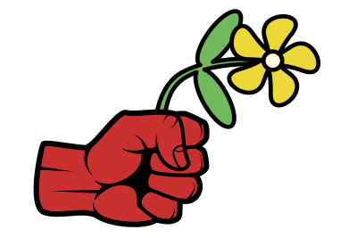 Flower Fist - Colour Remix clipart