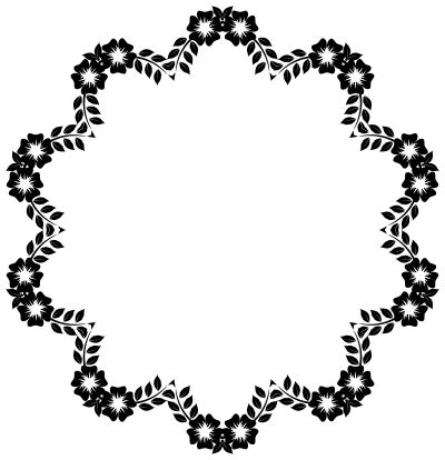Flower Frame Extrapolated 17 clipart