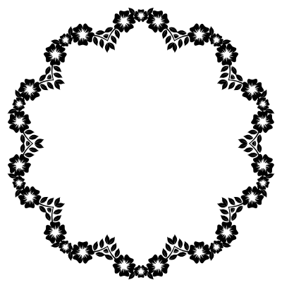 Flower Frame Extrapolated 18 clipart