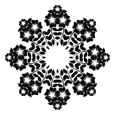 Flower Frame Extrapolated 24 clipart