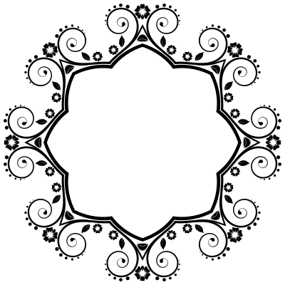 Flower Frame Extrapolated 25 clipart