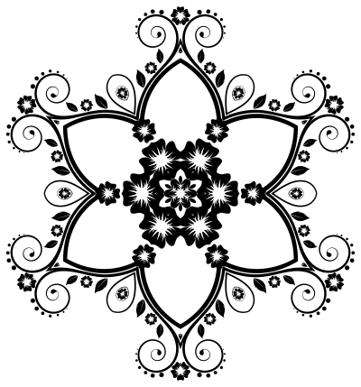 Flower Frame Extrapolated 26 clipart