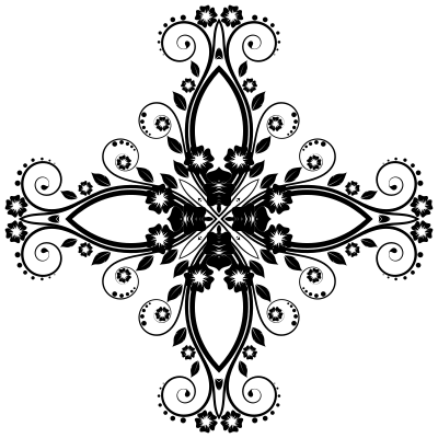 Flower Frame Extrapolated 27 clipart
