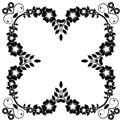 Flower Frame Extrapolated 28 clipart