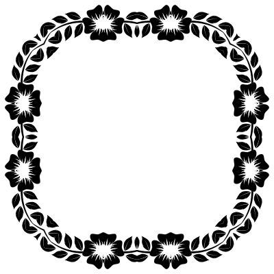 Flower Frame Extrapolated 29 clipart