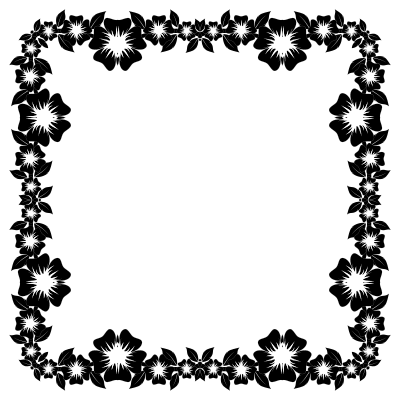 Flower Frame Extrapolated 3 clipart