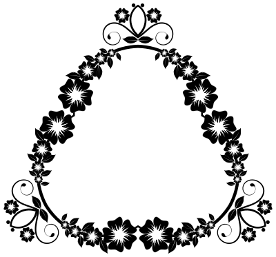 Flower Frame Extrapolated 30 clipart
