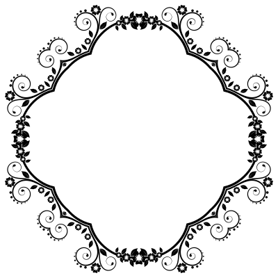 Flower Frame Extrapolated 6 clipart
