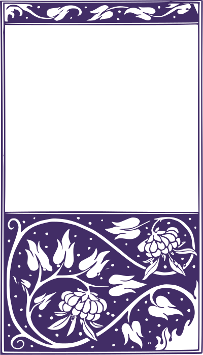 Flower Frame - Purple clipart