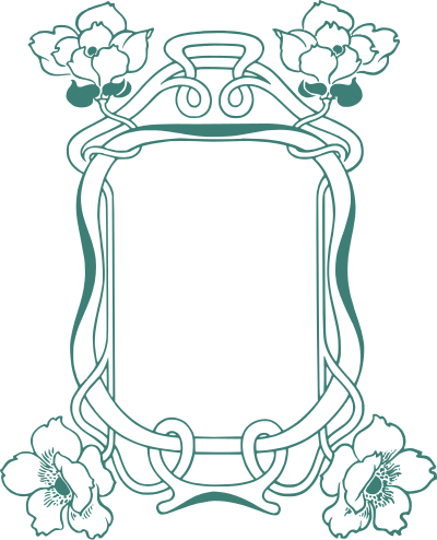 Flower Green Frame clipart