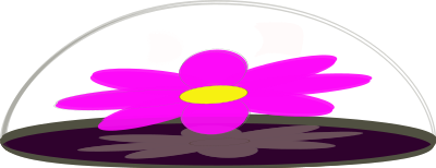Flower in Glass Paper Weight clipart