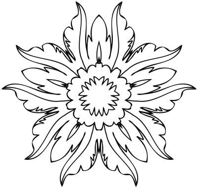 Flower Line Art clipart