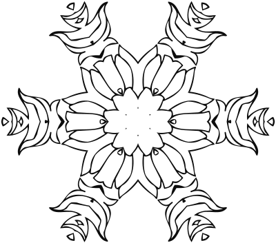 Flower Line Art 3 clipart