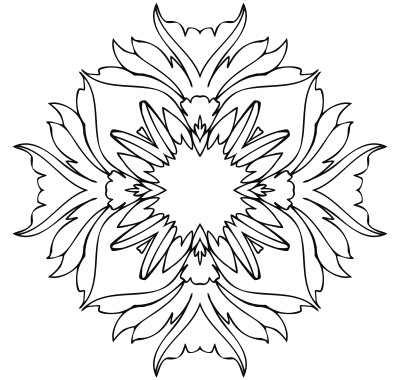Flower Line Art 5 clipart