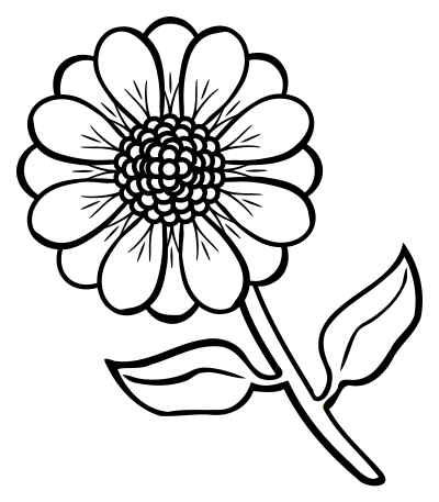 Flower - lineart clipart