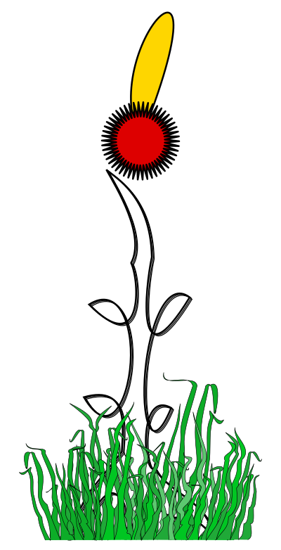 Flower path #3 clipart