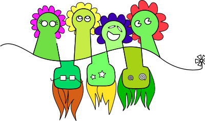 Flower people clipart