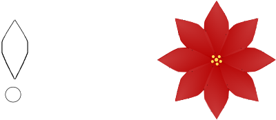 Flower Poinsettia 8 leaf Template clipart