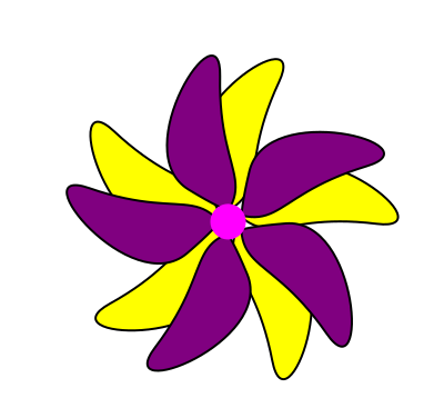 Flower - Purple and Yellow clipart