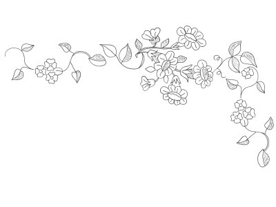 Flower tendril antique clipart