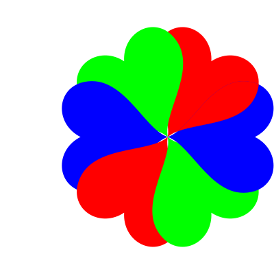 Flowerheart in RGB clipart