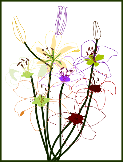 Flowers gigli lilies clipart