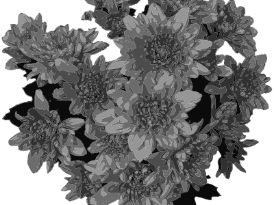 Flowers in Greyscale clipart