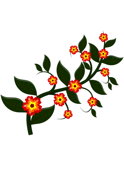 Flowers on a branch. clipart