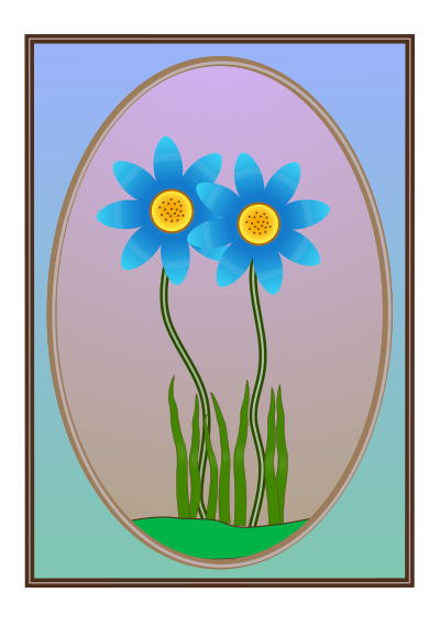 Flowers with Frame clipart