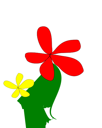Flowers, Yellow and Red clipart